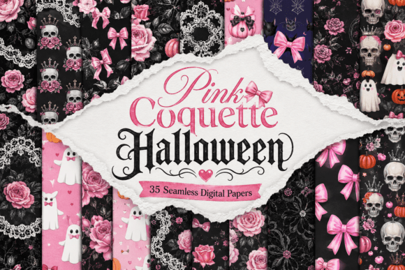 Pink Coquette Halloween Pattern