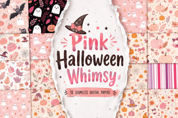 Pink Halloween Whimsy – Digital Patterns