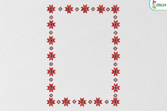 Poinsettia Square Frame