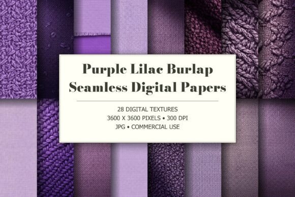 Purple Lilac Burlap Textures