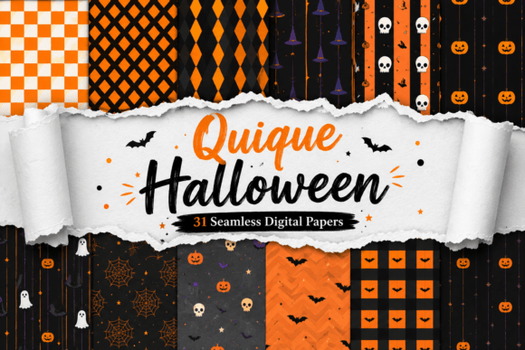 Quique Halloween Seamless Pattern
