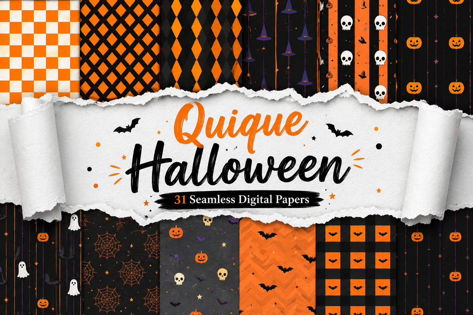 Quique Halloween Seamless Pattern