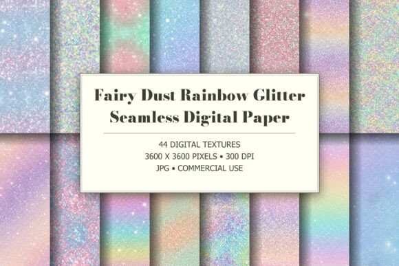 Rainbow Fairy Dust Glitter Textures
