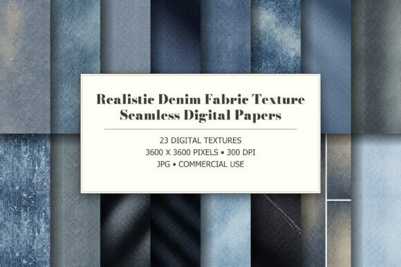 Realistic Denim Fabric Textures