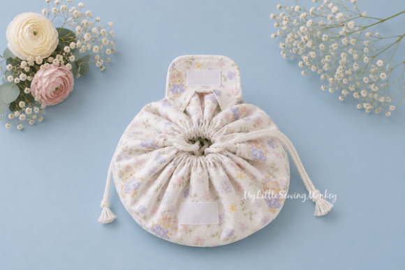 Round Cosmetic Pouch Sewing Pattern PDF