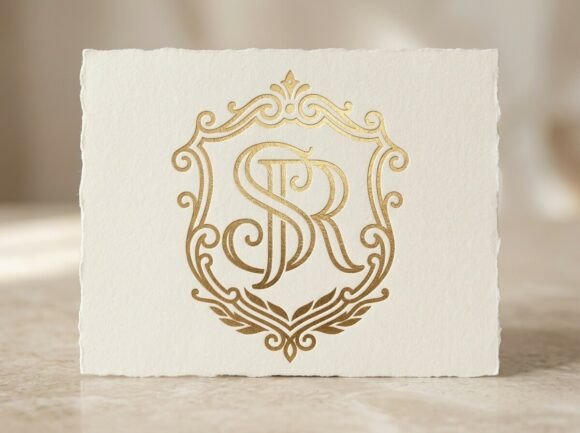 SR Elegant Initial Monogram SVG
