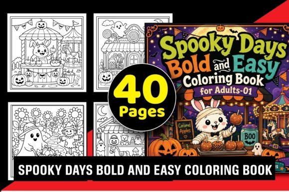 Spooky Days Bold Coloring Book