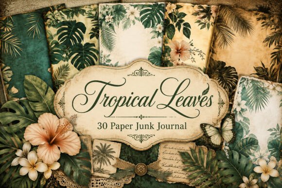 Tropical Botanical Monster Junk Journal