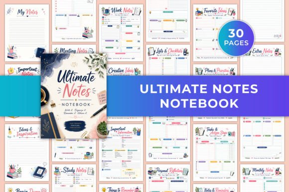 Ultimate Notes Notebook KDP Interiors