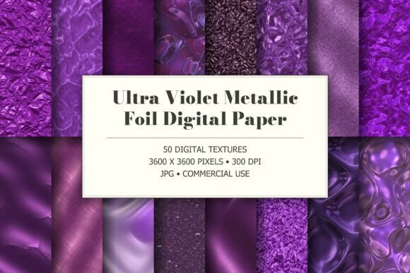 Ultra Violet Metallic Foil Textures