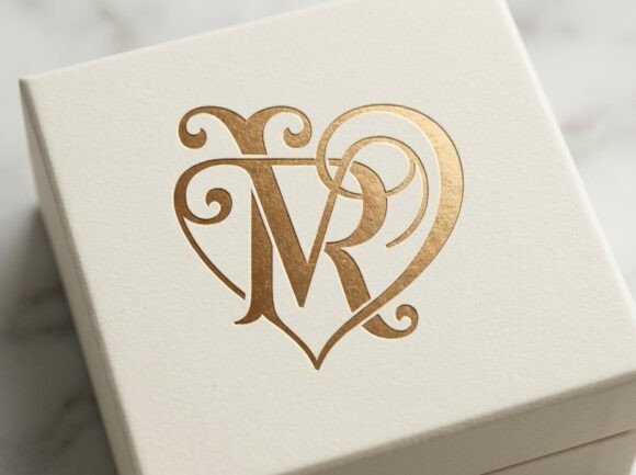 VR Heart Romantic Monogram SVG