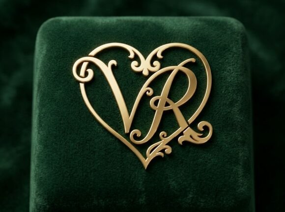 VR Love Couple Monogram SVG