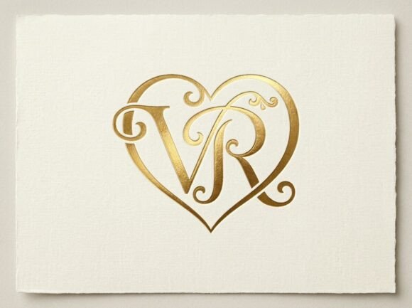 VR Romantic Couple Monogram SVG