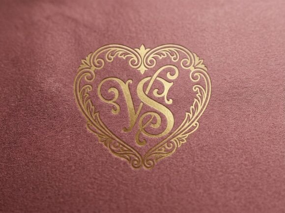 VS Romantic Couple Monogram SVG