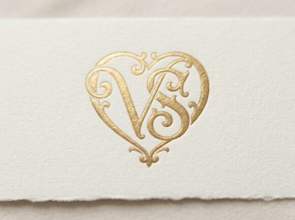 VS Romantic Wedding Monogram SVG