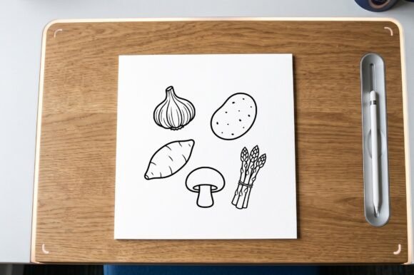 Vegetable Coloring Page Clipart