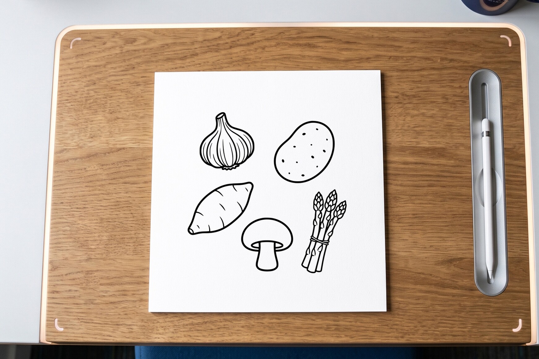 Vegetable Coloring Page Clipart