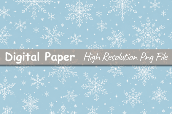 Vintage Christmas Snowflakes Pattern Dig