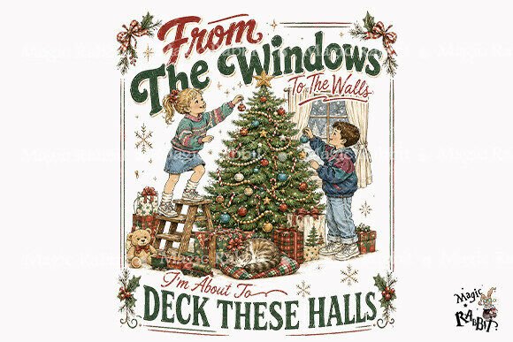 Vintage Christmas Tree PNG