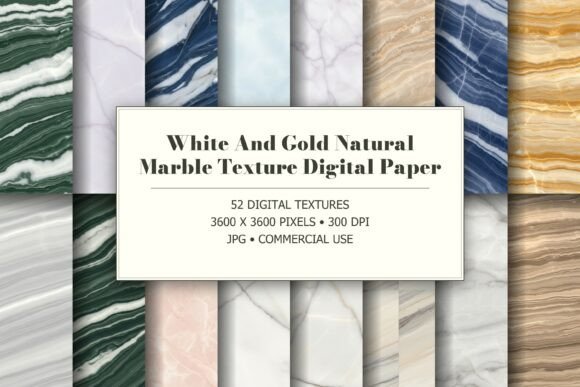 White Gold Onyx Marble Textures