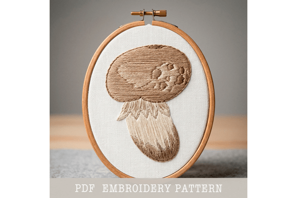Wild Mushroom Embroidery Pattern
