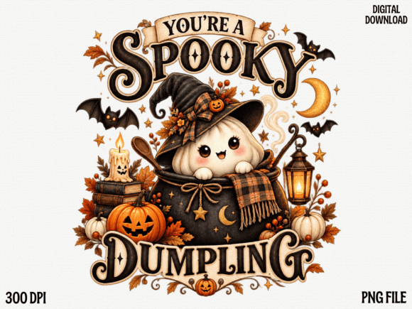 You’re a Spooky Dumpling Halloween PNG