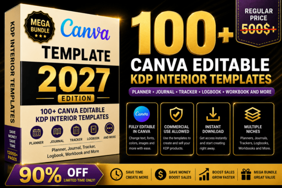 100+ Editable Templates | KDP 2027