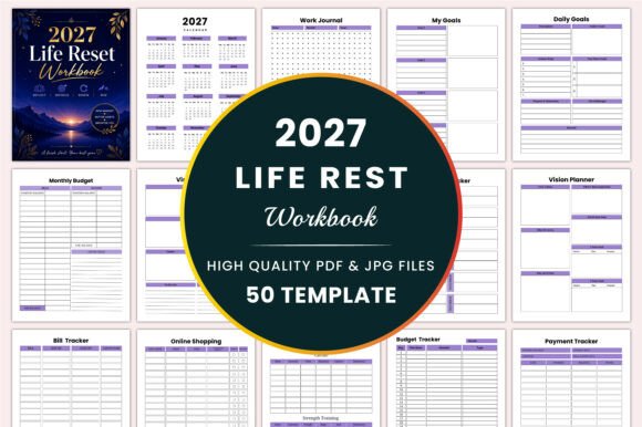2027 Life Reset Workbook KDP Interiors