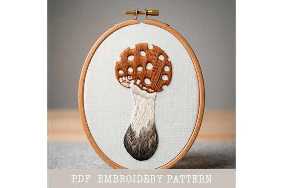 Amanita Mushroom Embroidery Pattern