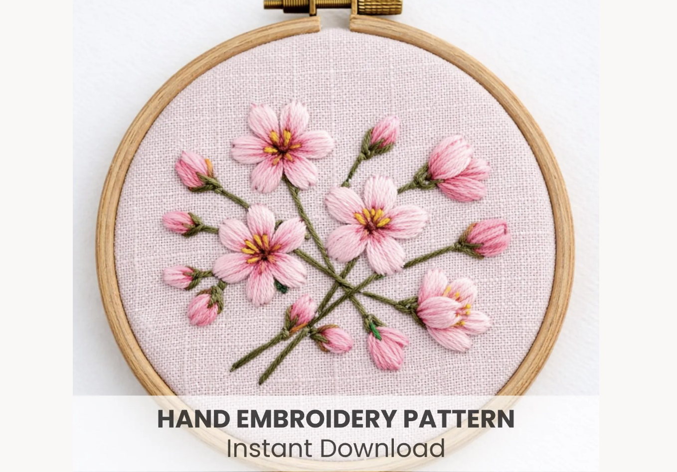 Cherry Blossom Embroidery Pattern