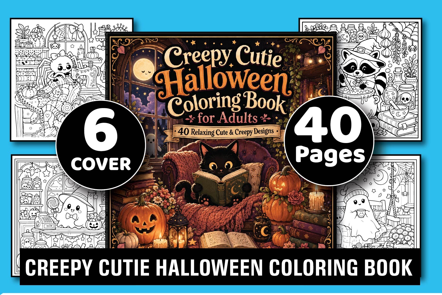 Creepy Cutie Halloween Coloring Book