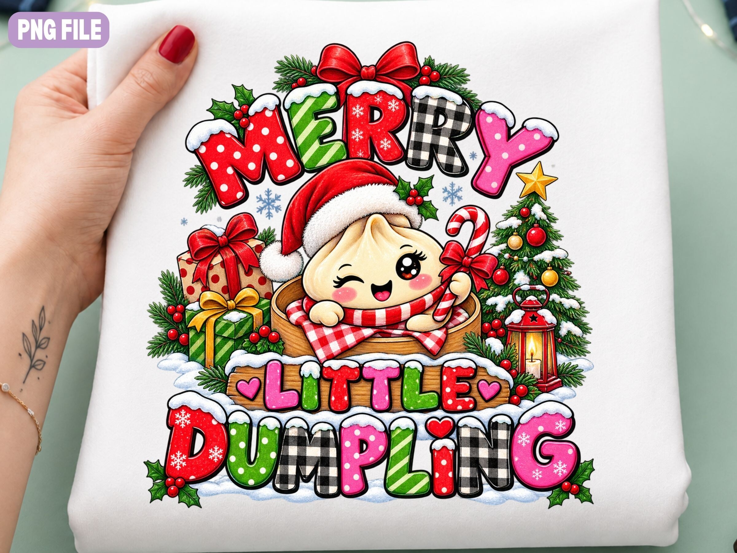 Cute Holiday Dumpling PNG, Kawaii Png