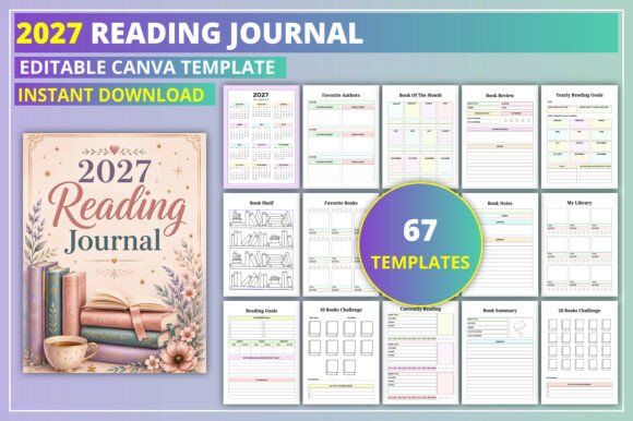 Editable 2027 Reading Journal