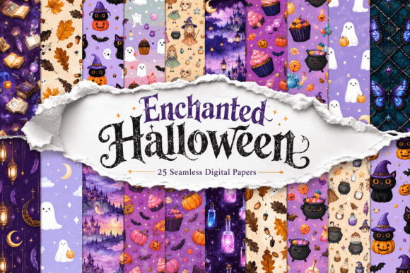 Enchanted Halloween Digital Papers