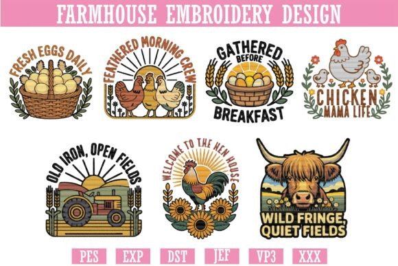 Farmhouse Embroidery Bundle