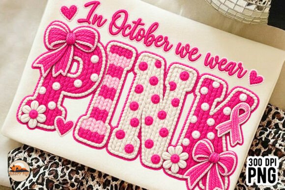 Faux Yarn We Wear Pink Breast Cancer Png