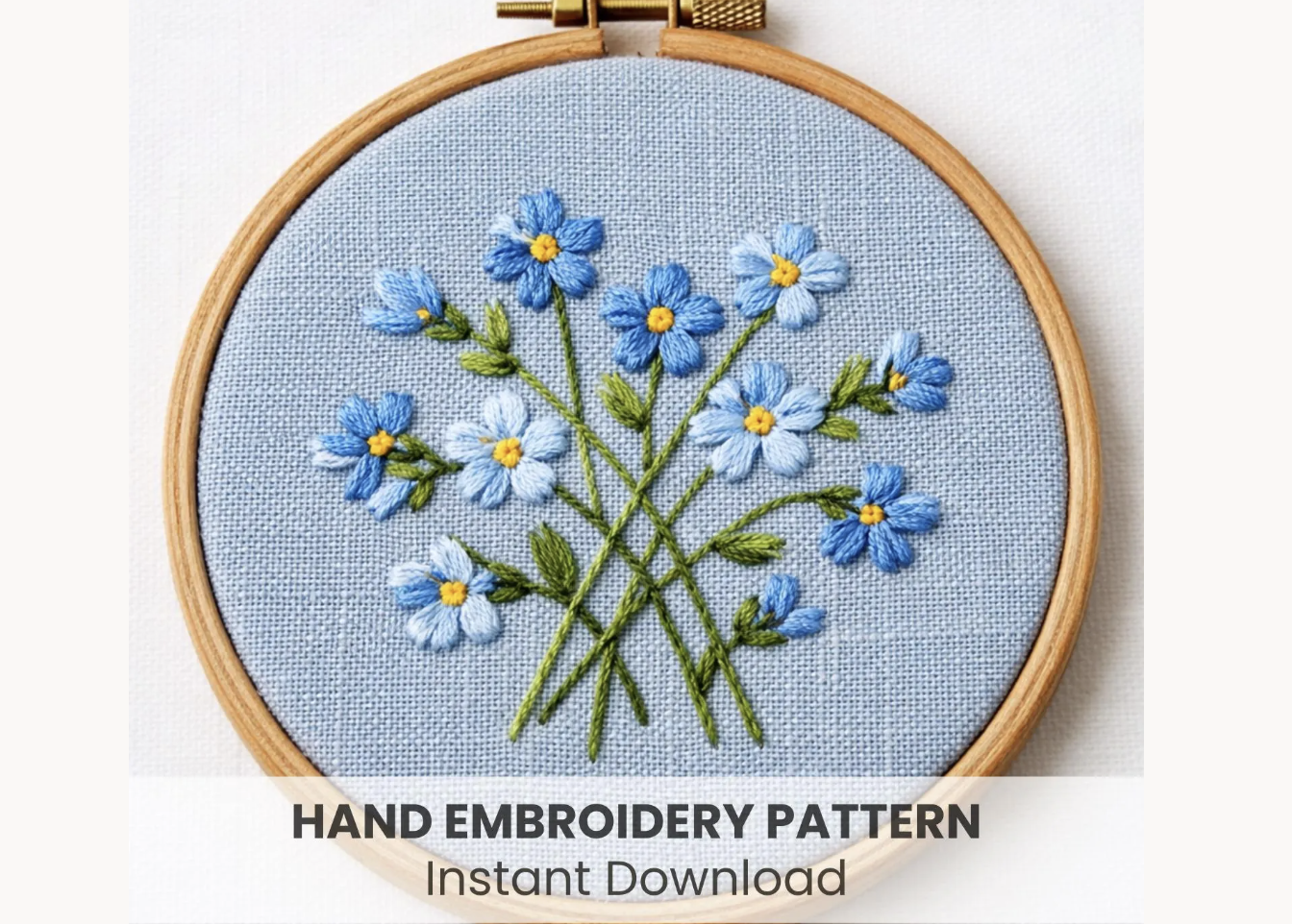 Forget Me Not Embroidery Pattern