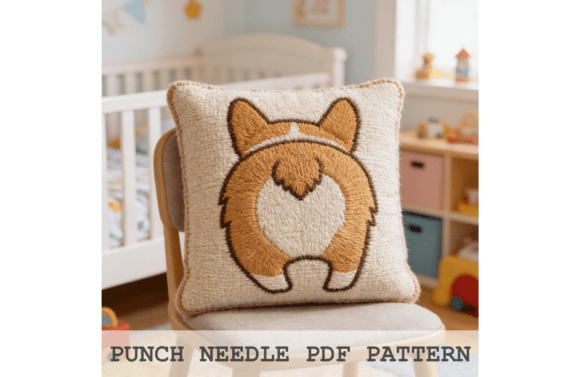 Funny Corgi Butt Cushion Pattern