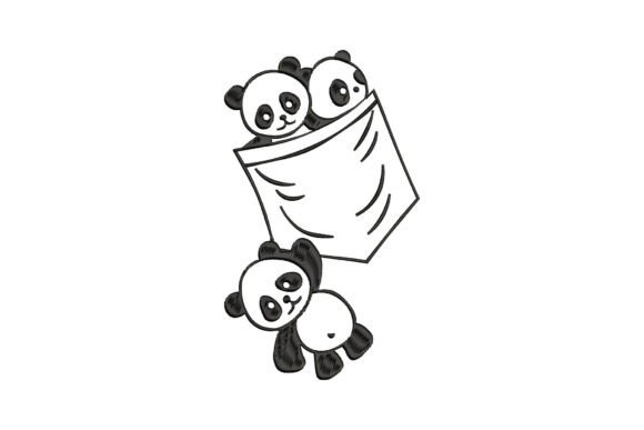 Funny Panda in a Pocket