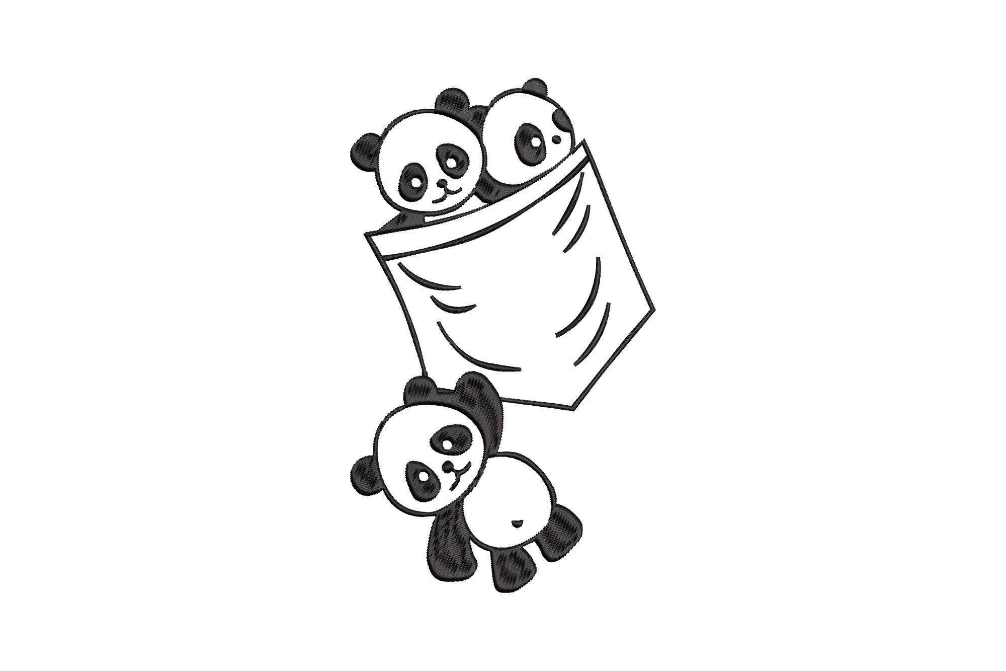 Funny Panda in a Pocket