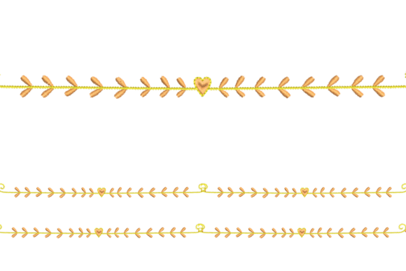 Heart Vine Border Embroidery Design