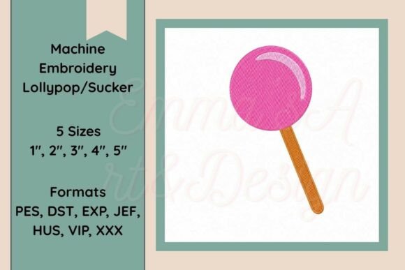 Lollipop Machine Embroidery Design