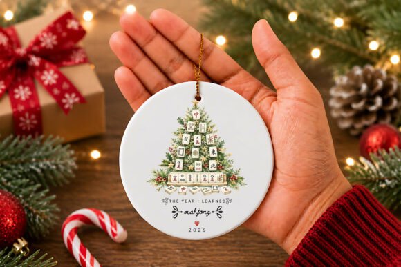 Mahjong Christmas Ornament PNG