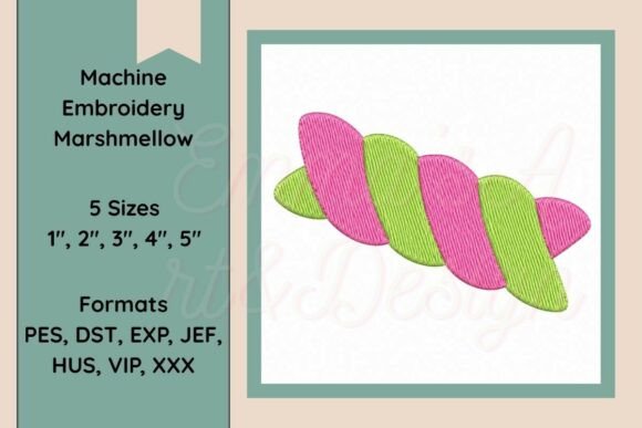 Marshmallow Machine Embroidery Design
