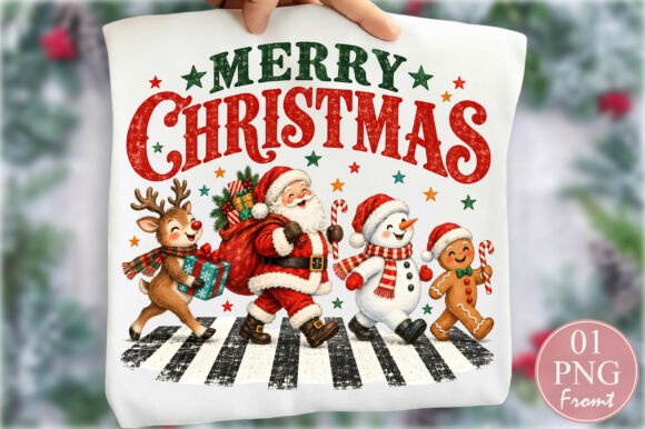 Merry Christmas Abbey Road PNG Graphic T-shirt Designs By Rose Art