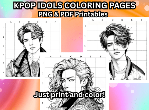 Moody Kpop Boys Coloring Pages Printable