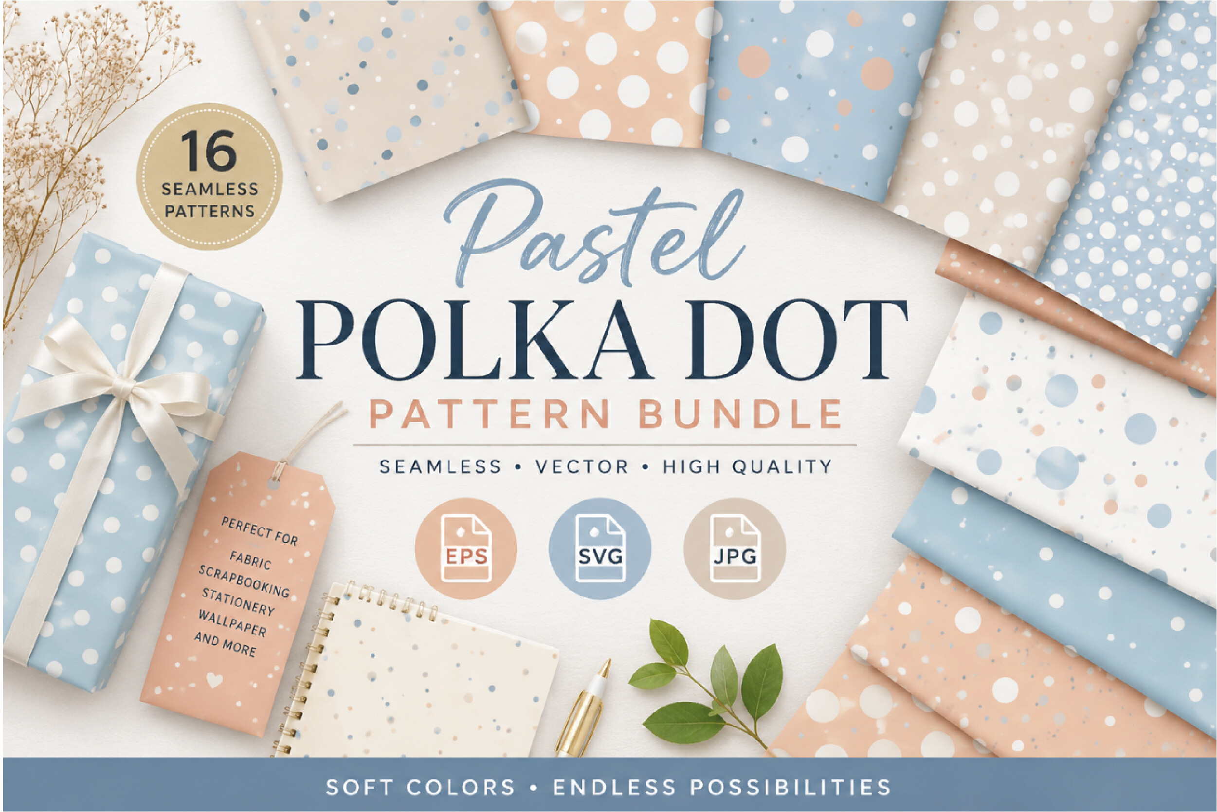 Pastel Polka Dot Pattern Bundle