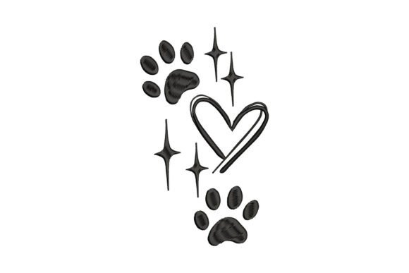 Paw Print Heart