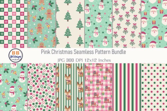 Pink Christmas Paper Christmas Pattern