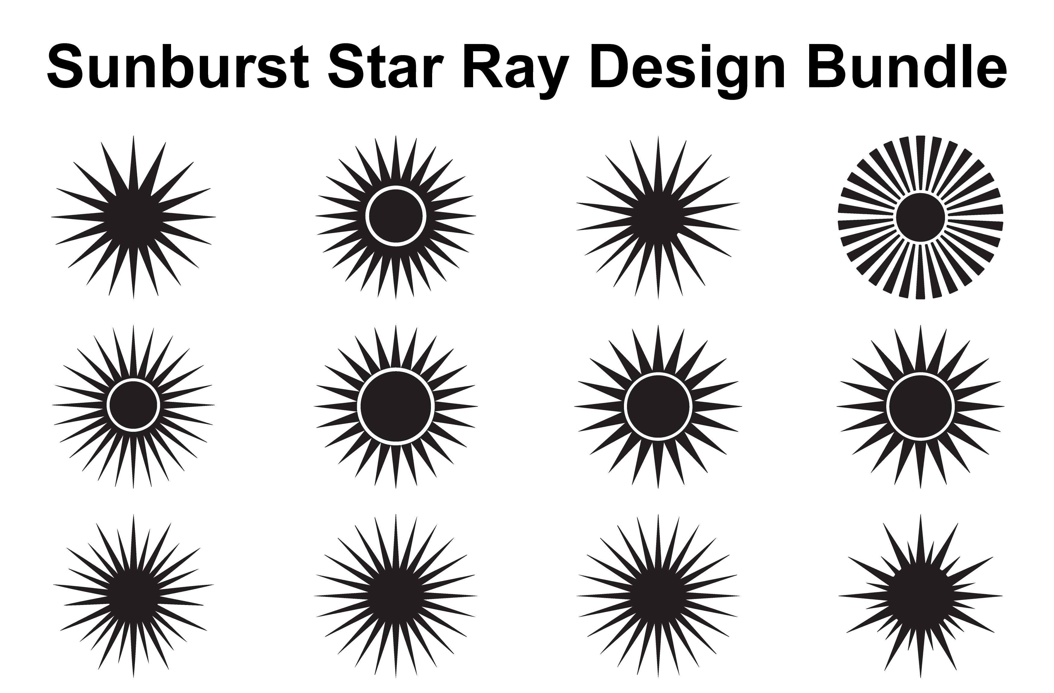 Radiant Solar Starburst Shapes